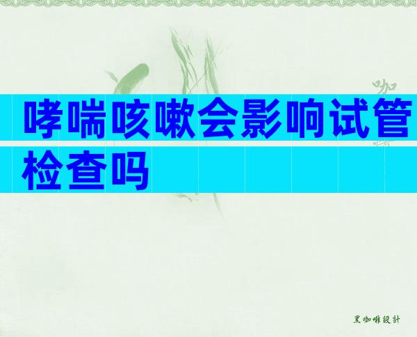 哮喘咳嗽会影响试管检查吗