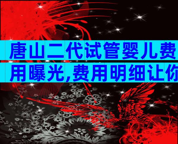 唐山二代试管婴儿费用曝光,费用明细让你不花冤枉钱