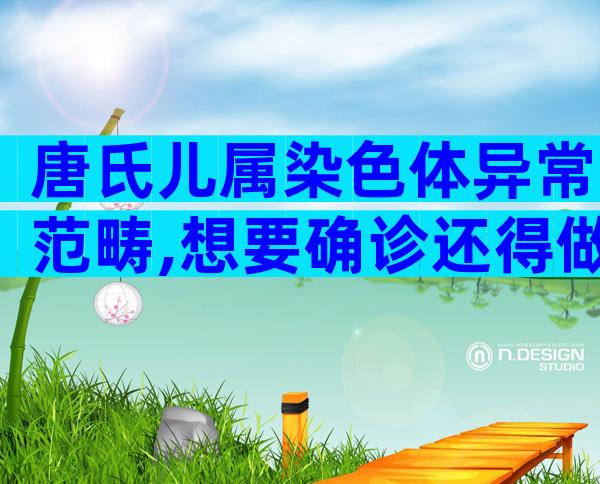 唐氏儿属染色体异常范畴,想要确诊还得做这项检查