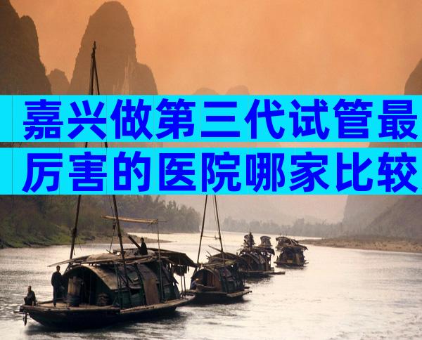嘉兴做第三代试管最厉害的医院哪家比较好，内附费用清单