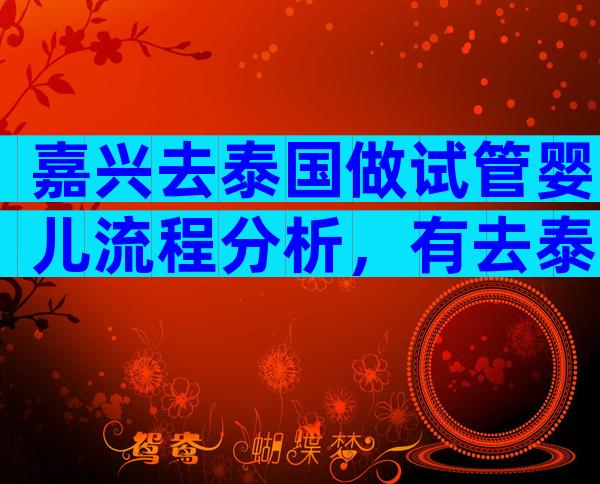 嘉兴去泰国做试管婴儿流程分析，有去泰国做试管的吗