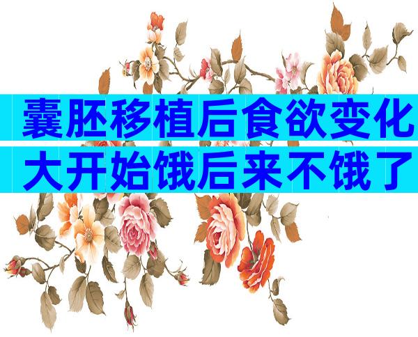 囊胚移植后食欲变化大开始饿后来不饿了正常吗？