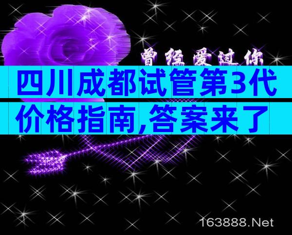 四川成都试管第3代价格指南,答案来了