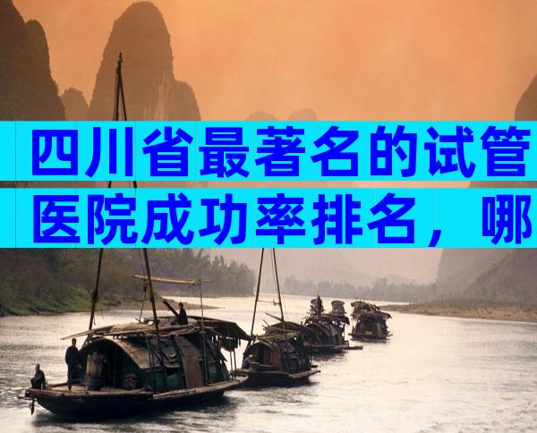 四川省最著名的试管医院成功率排名，哪些医院榜上有名？