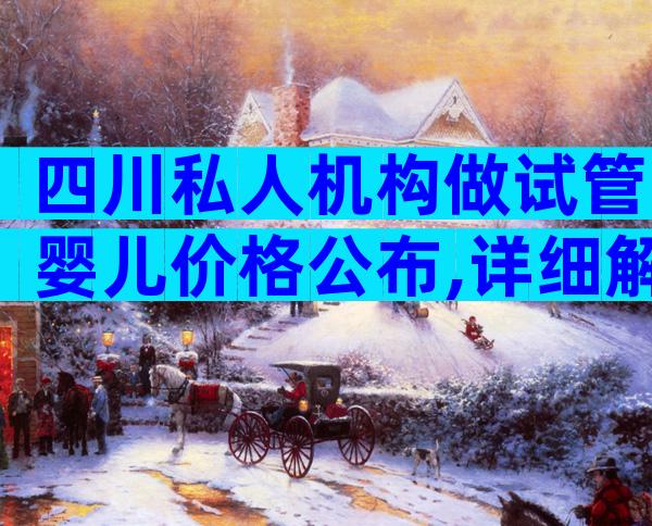 四川私人机构做试管婴儿价格公布,详细解析费用问题!