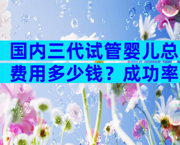 国内三代试管婴儿总费用多少钱？成功率+费用都在这里
