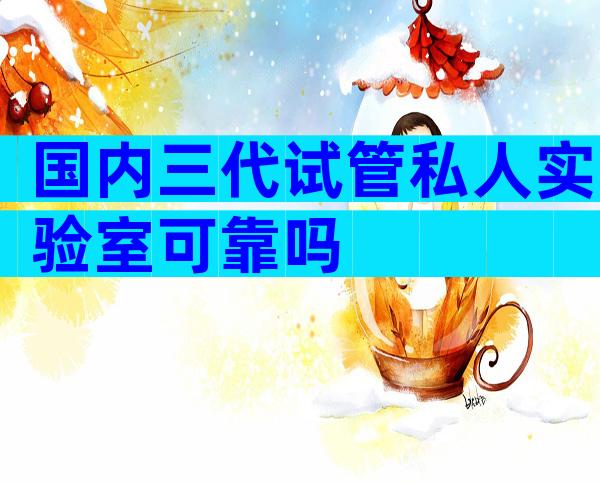 国内三代试管私人实验室可靠吗