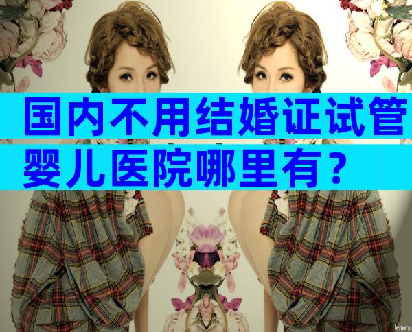 国内不用结婚证试管婴儿医院哪里有？