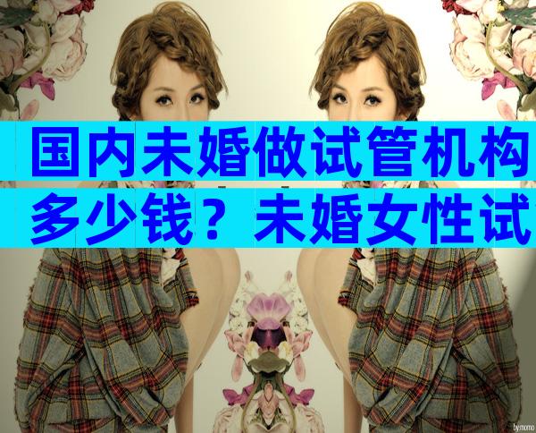国内未婚做试管机构多少钱？未婚女性试管婴儿