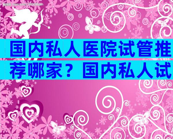 国内私人医院试管推荐哪家？国内私人试管成功率高的医院