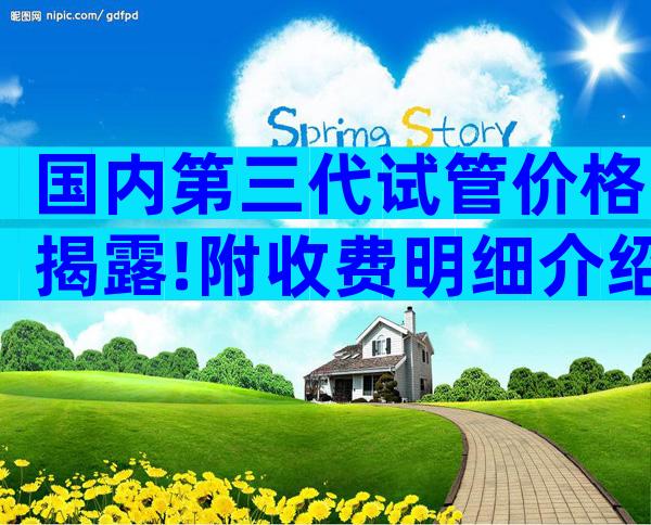 国内第三代试管价格揭露!附收费明细介绍