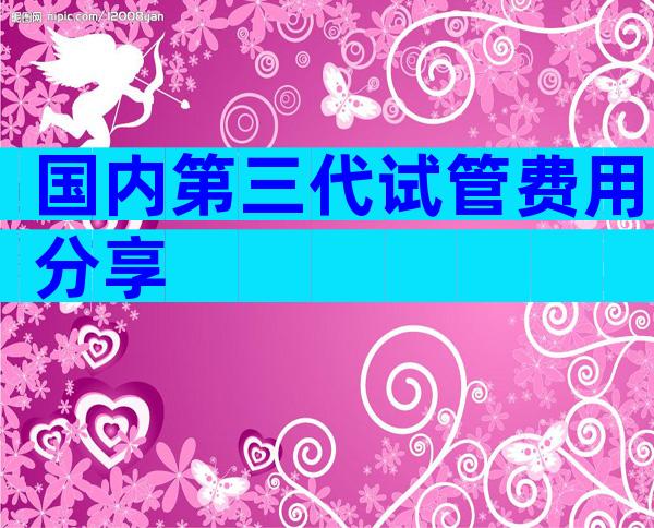 国内第三代试管费用分享