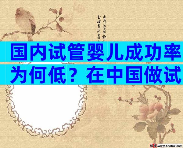 国内试管婴儿成功率为何低？在中国做试管婴儿的成功率是多少？