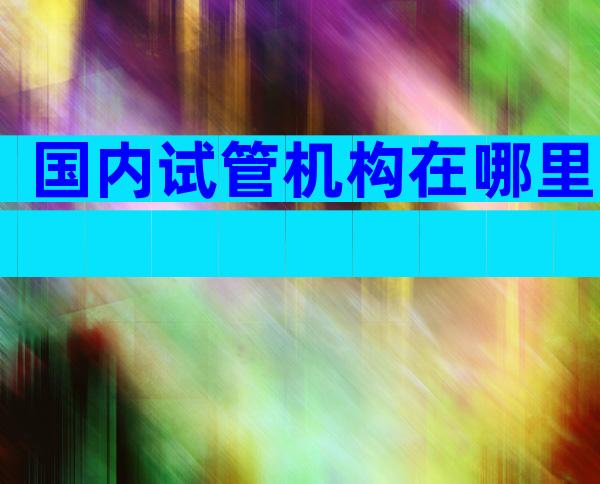 国内试管机构在哪里
