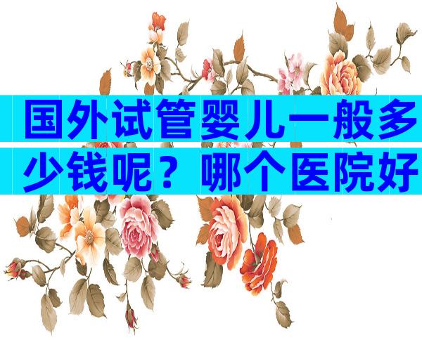 国外试管婴儿一般多少钱呢？哪个医院好一看便知