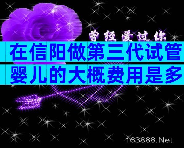 在信阳做第三代试管婴儿的大概费用是多少？技术水平如何？