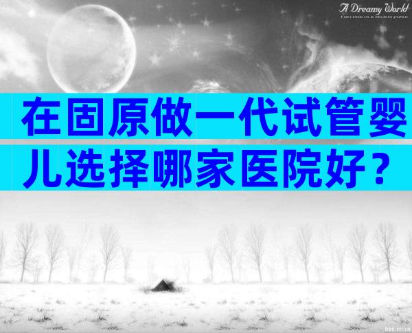 在固原做一代试管婴儿选择哪家医院好？