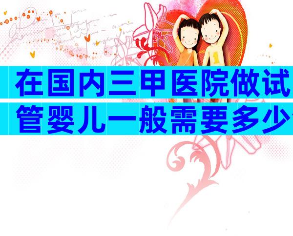 在国内三甲医院做试管婴儿一般需要多少钱？