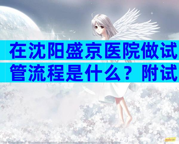 在沈阳盛京医院做试管流程是什么？附试管挂号流程详解！