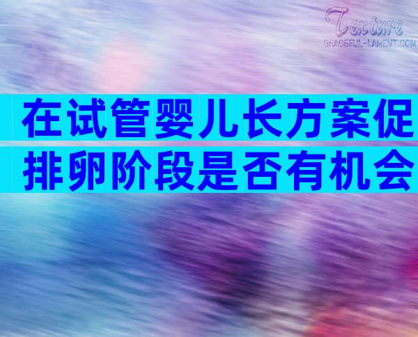 在试管婴儿长方案促排卵阶段是否有机会自然怀孕？