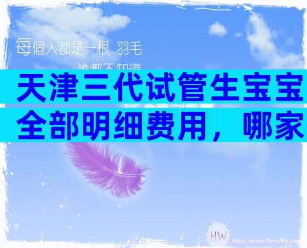 天津三代试管生宝宝全部明细费用，哪家技术比较好