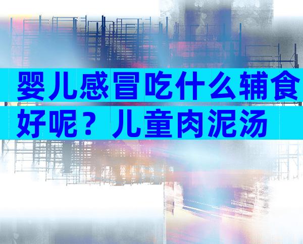 婴儿感冒吃什么辅食好呢？儿童肉泥汤