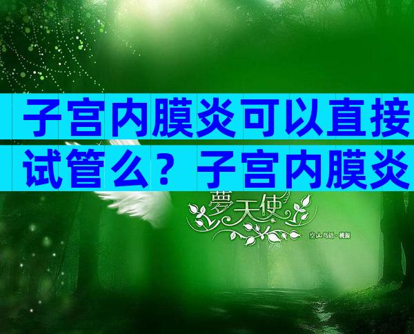 子宫内膜炎可以直接试管么？子宫内膜炎可以直接试管么女性？