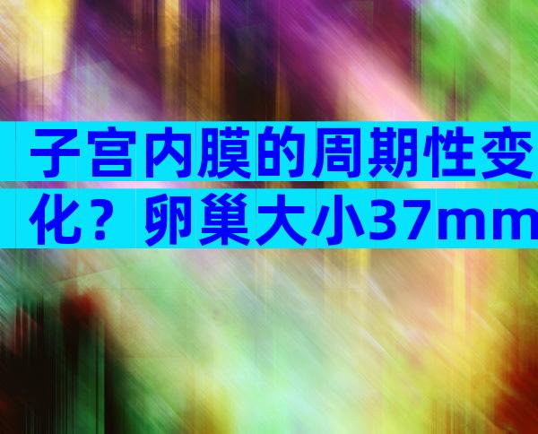子宫内膜的周期性变化？卵巢大小37mm正常吗？