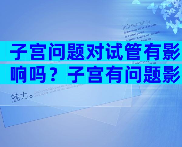 子宫问题对试管有影响吗？子宫有问题影响怀孕吗？