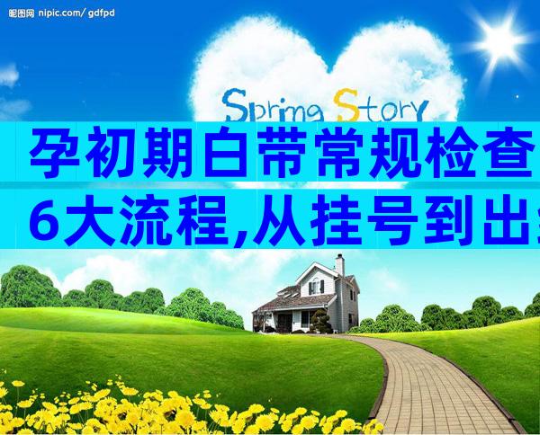 孕初期白带常规检查6大流程,从挂号到出结果均不费时