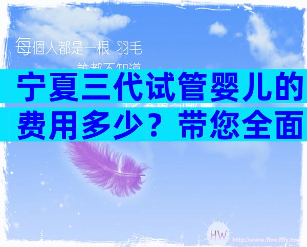 宁夏三代试管婴儿的费用多少？带您全面了解！