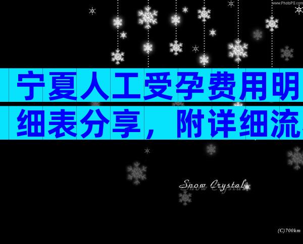 宁夏人工受孕费用明细表分享，附详细流程介绍？