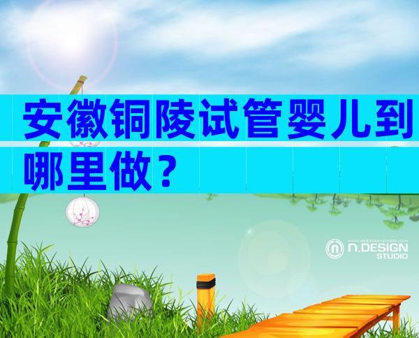 安徽铜陵试管婴儿到哪里做？
