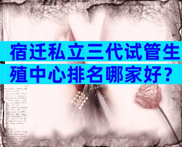 宿迁私立三代试管生殖中心排名哪家好？