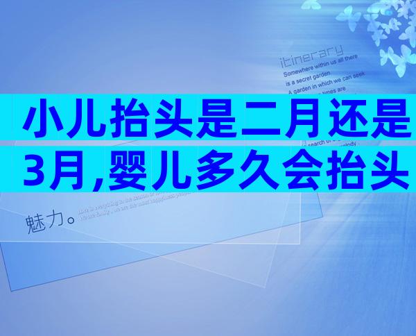 小儿抬头是二月还是3月,婴儿多久会抬头