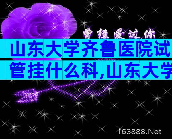 山东大学齐鲁医院试管挂什么科,山东大学齐鲁医院做试管的医生有哪几个