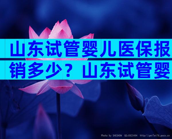 山东试管婴儿医保报销多少？山东试管婴儿费用