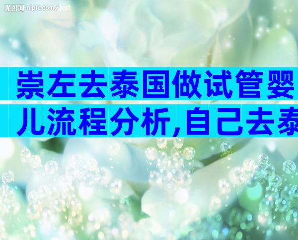 崇左去泰国做试管婴儿流程分析,自己去泰国做试管婴儿过程