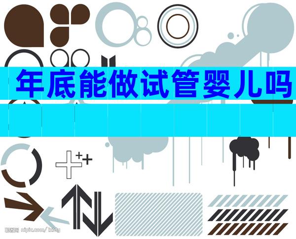 年底能做试管婴儿吗