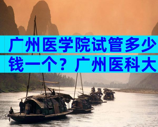 广州医学院试管多少钱一个？广州医科大学附属第一医院的试管婴儿。