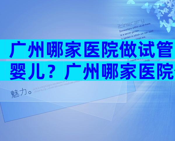 广州哪家医院做试管婴儿？广州哪家医院做试管婴儿比较好？