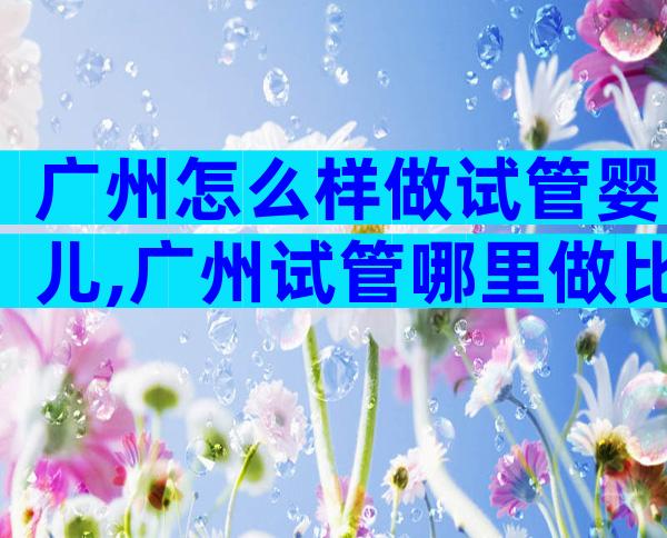 广州怎么样做试管婴儿,广州试管哪里做比较好