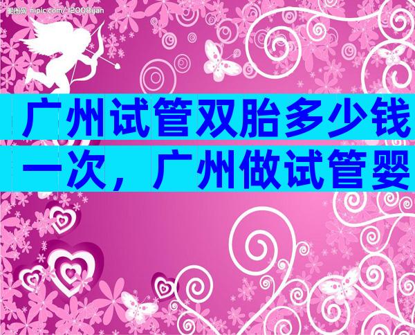 广州试管双胎多少钱一次，广州做试管婴儿多少钱一次
