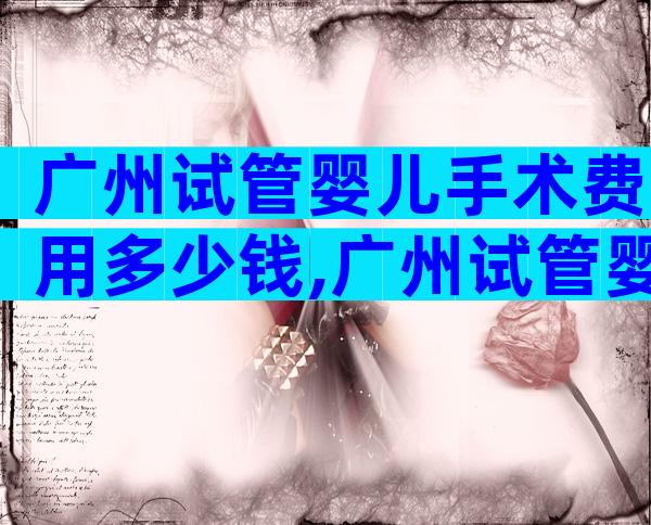 广州试管婴儿手术费用多少钱,广州试管婴儿要多少钱