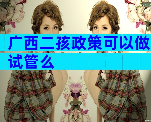 广西二孩政策可以做试管么