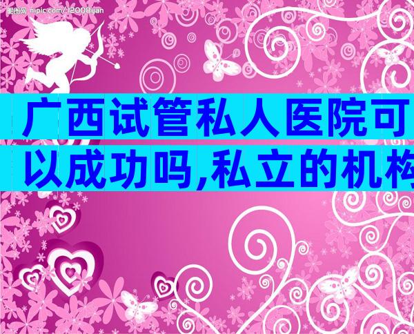 广西试管私人医院可以成功吗,私立的机构有吗