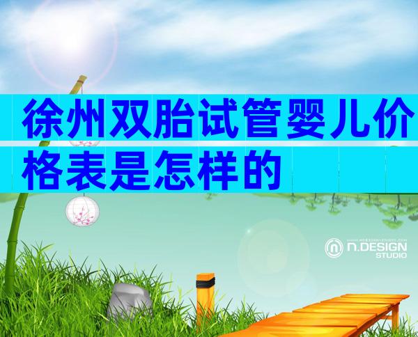 徐州双胎试管婴儿价格表是怎样的