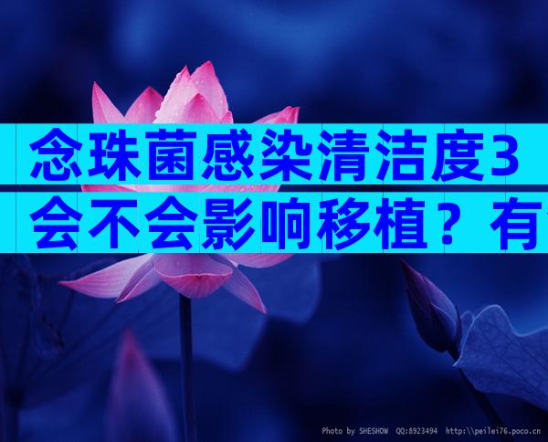 念珠菌感染清洁度3会不会影响移植？有念珠菌清洁度三度严不严重？