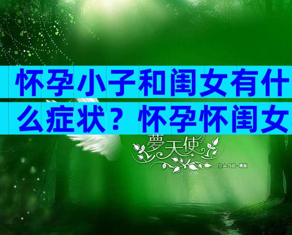 怀孕小子和闺女有什么症状？怀孕怀闺女和怀孩子的不同反应