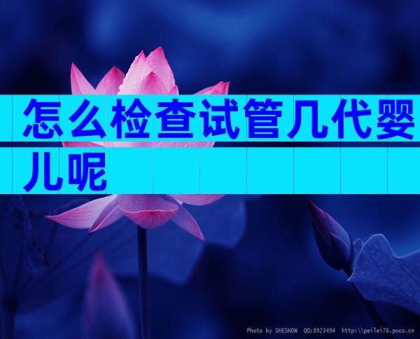 怎么检查试管几代婴儿呢